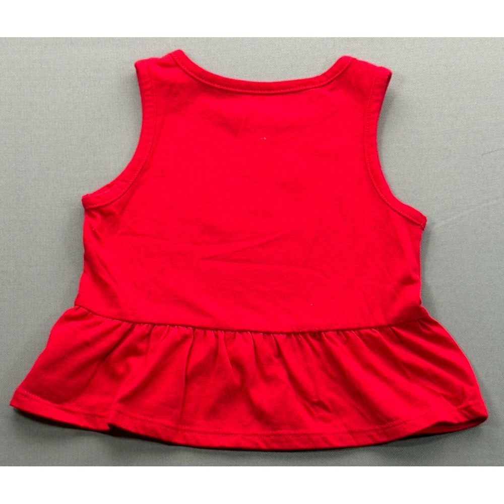 Way to Celebrate Patriotic Baby Girl 18M Peplum Tank Top Red Stars Bow Shirt - Picture 10 of 10